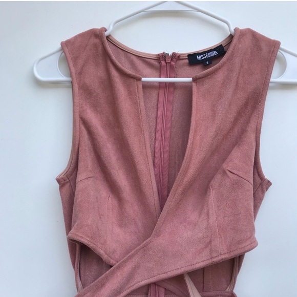 Missguided Dusty Pink Cutout Midi Dress – Bodycon, Date Night / Event Dress - Picture 2 of 7